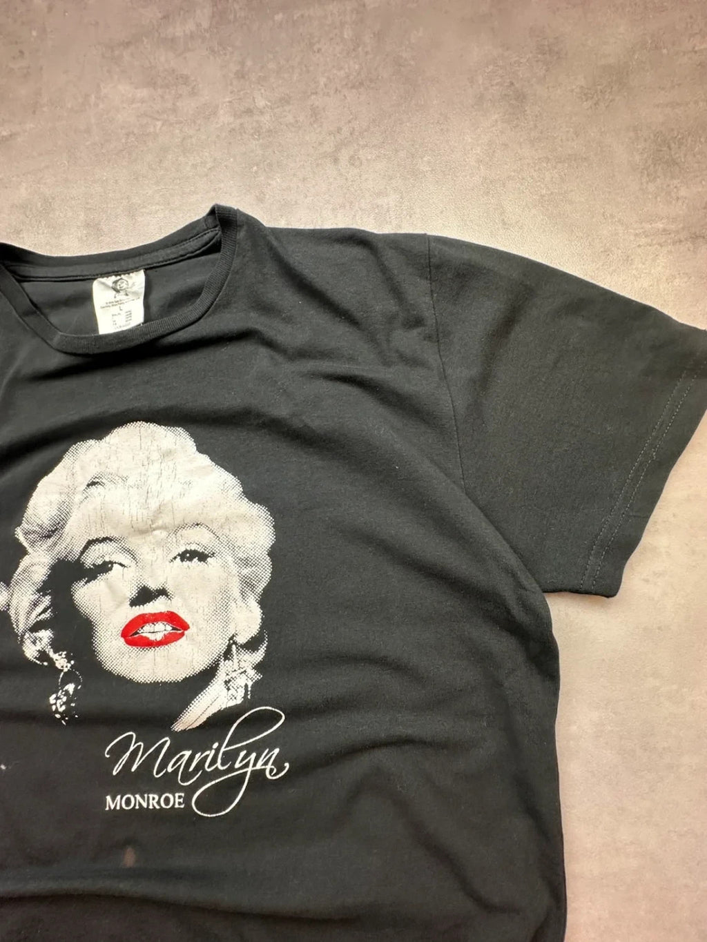 T-Shirt Vintage Marilyn Monroe Print – Noir