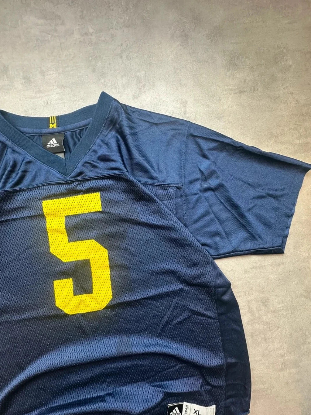 Maillot Adidas Vintage Michigan Wolverines #5 Marine