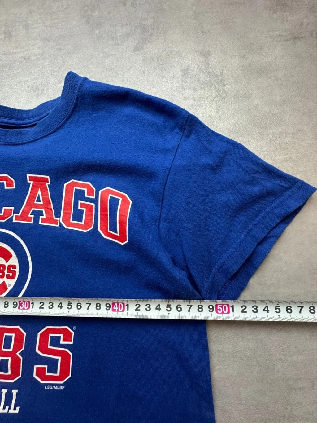 Maillot MLB Vintage Chicago Cubs Majestic Baseball Bleu