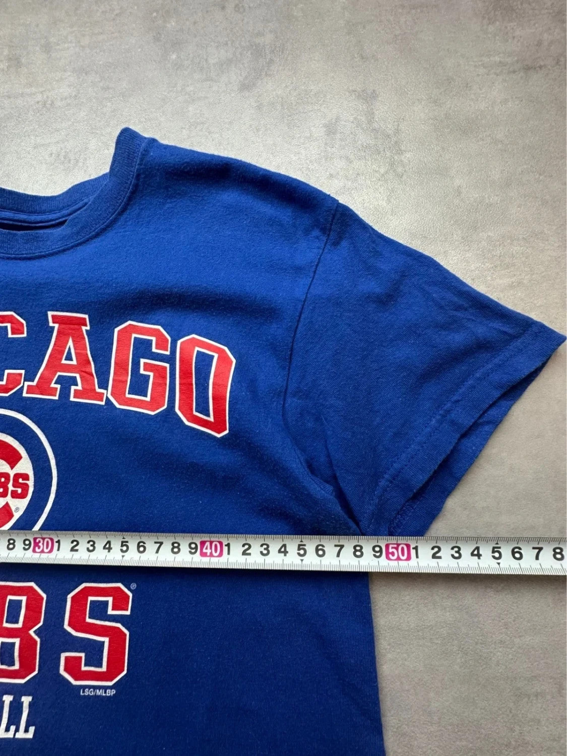Maillot MLB Vintage Chicago Cubs Majestic Baseball Bleu