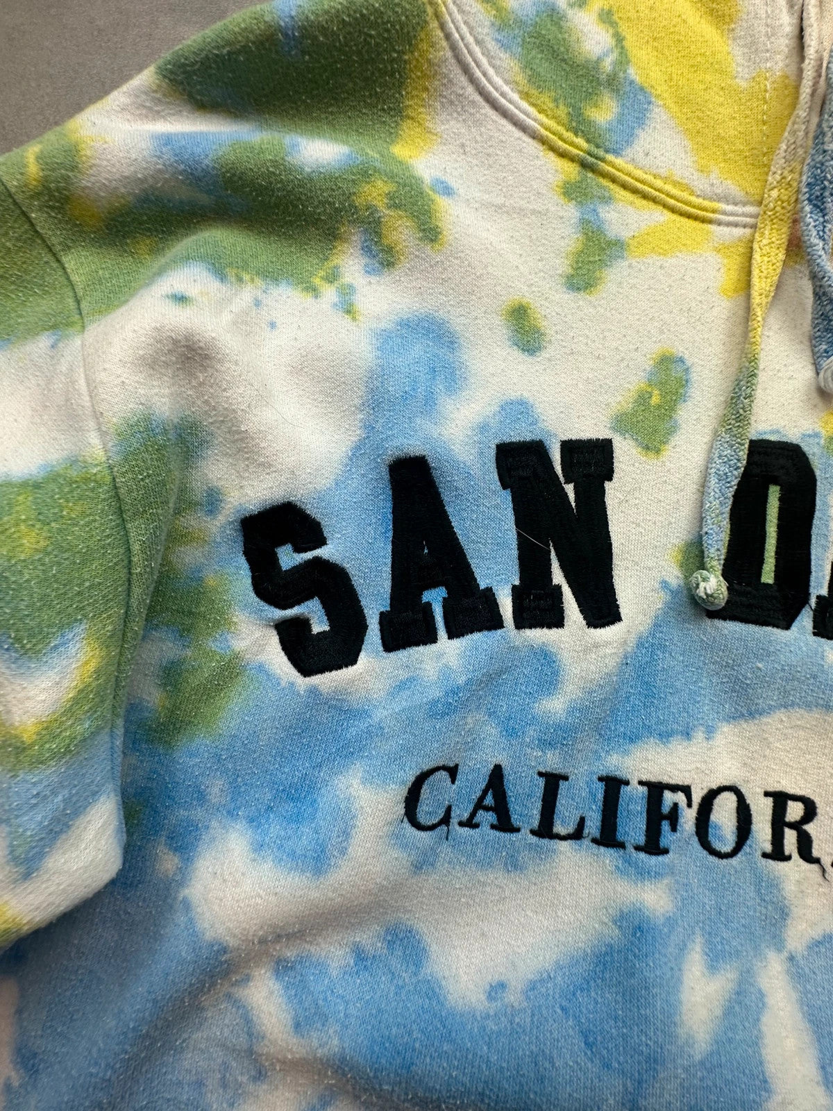 Hoodie Vintage San Diego California Tie-Dye – Multicolore
