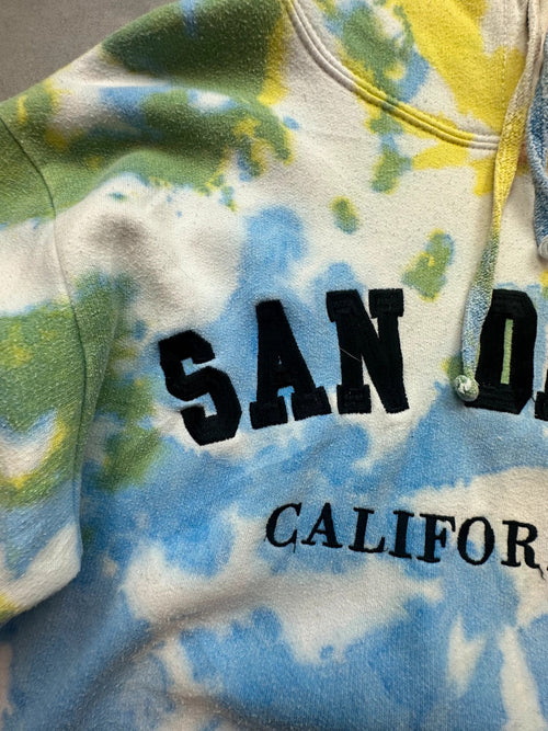 Hoodie Vintage San Diego California Tie-Dye – Multicolore