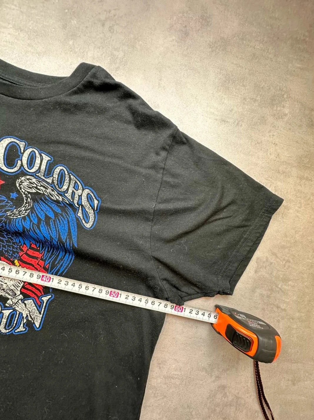 Tee-shirt Vintage These Colors Don't Run 1776 Eagle Noir