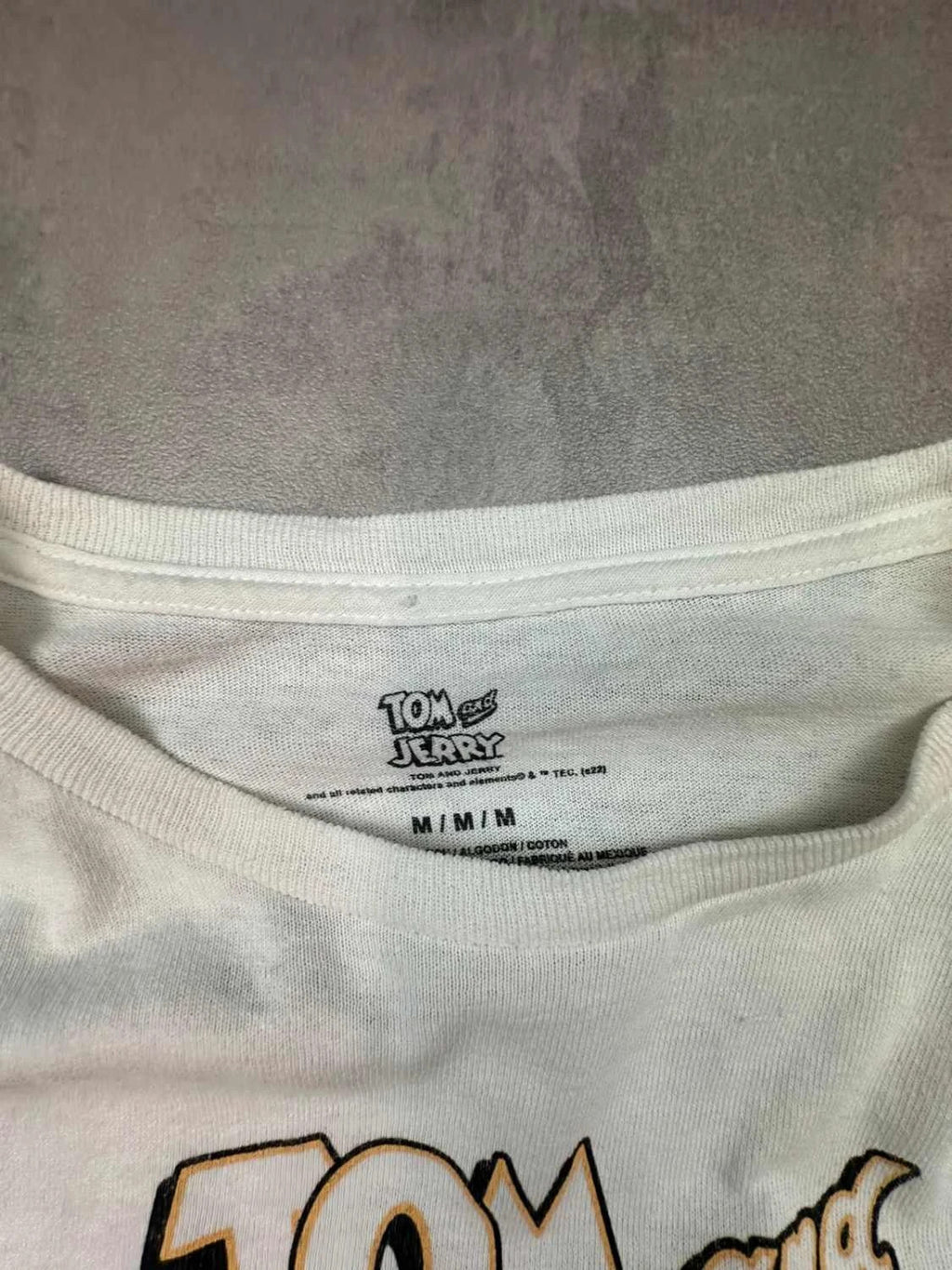 Tee Shirt Vintage Tom & Jerry Longsleeve Blanc – Graphic Print Y2K 90s