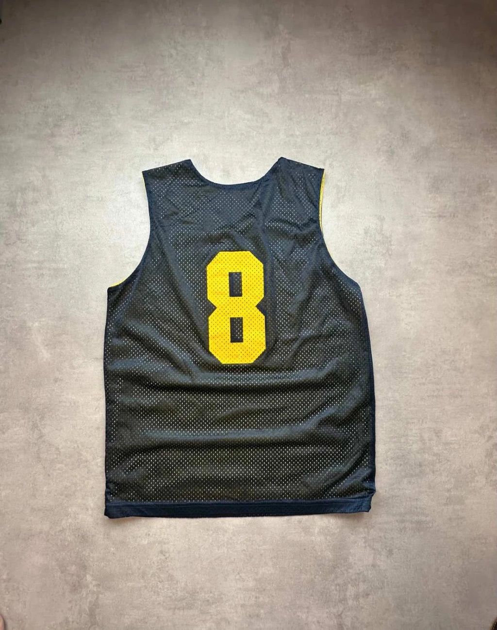 Maillot Basketball Leadership Prep #8 Vintage Noir Jaune – Training Mesh