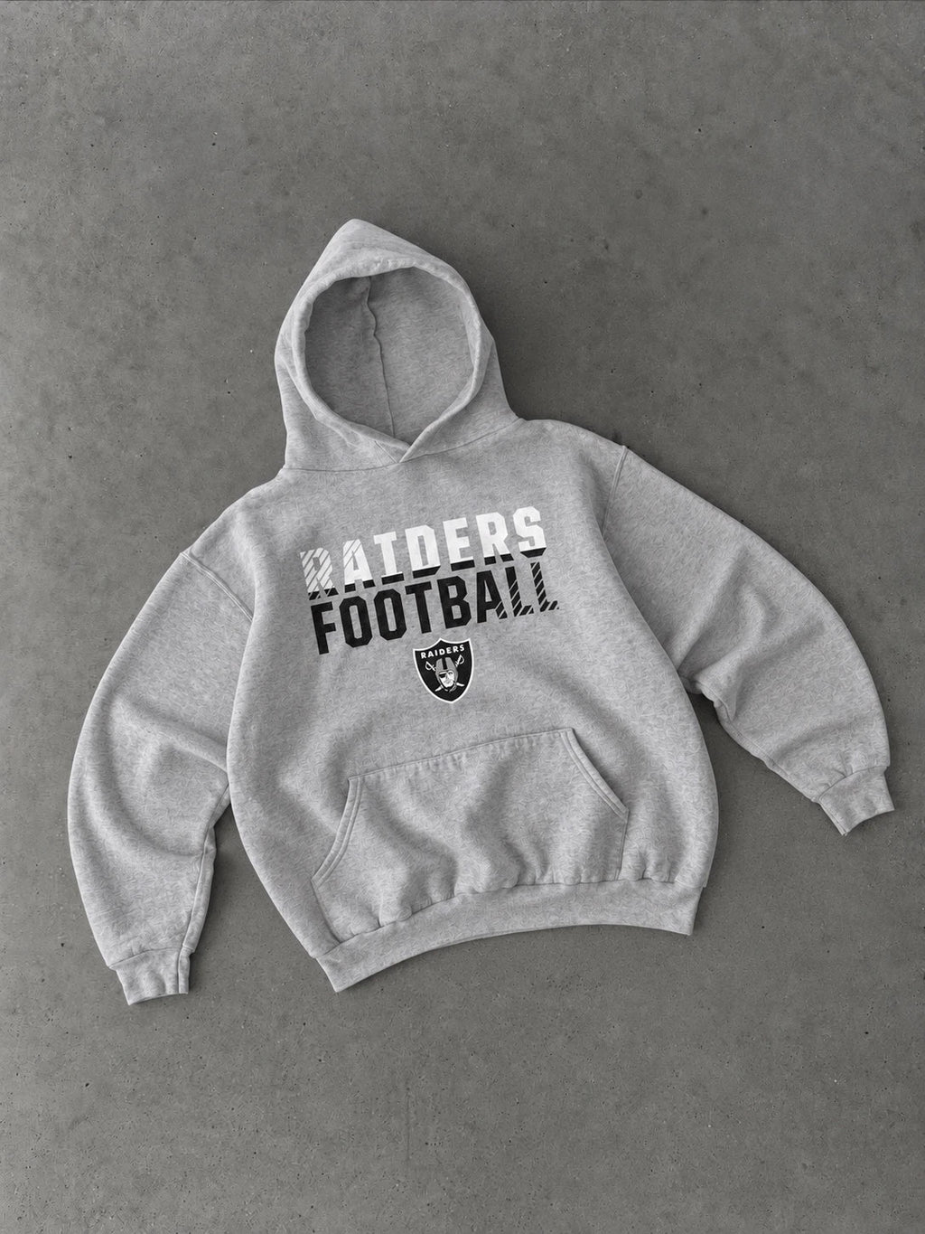 Hoodie Vintage Raiders Football NFL – Gris Chiné