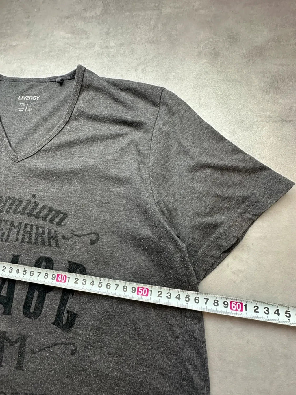 Tee-shirt Vintage Col V Premium Vintage 1998 Gris