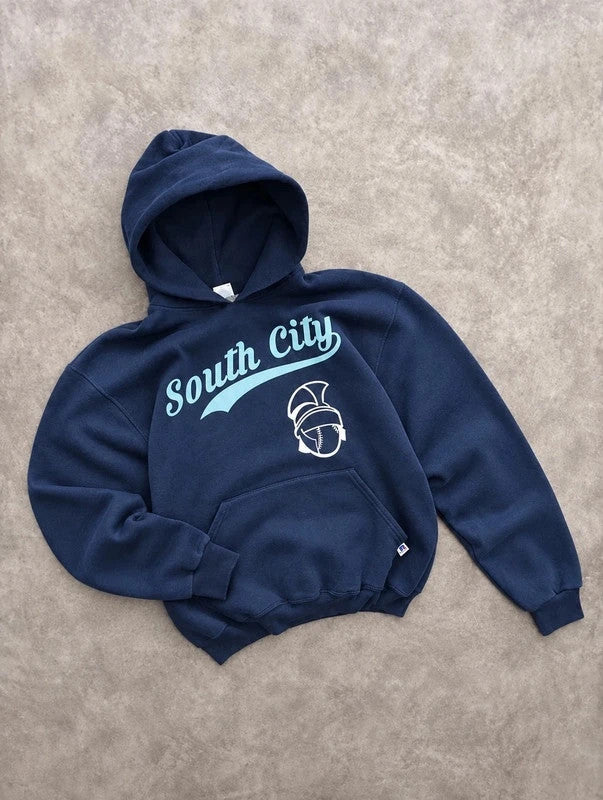 Sweat Hoodie Vintage Russell Athletic South City Spartans – Navy