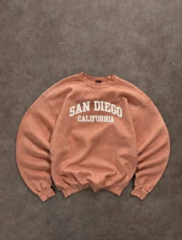 Sweat Vintage San Diego California – Rose Abricot