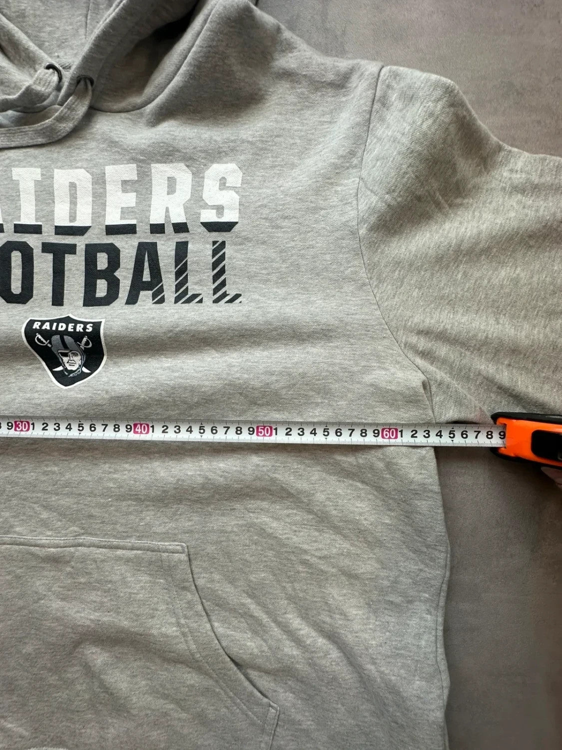 Hoodie Vintage Raiders Football NFL – Gris Chiné – Y2K Streetwear