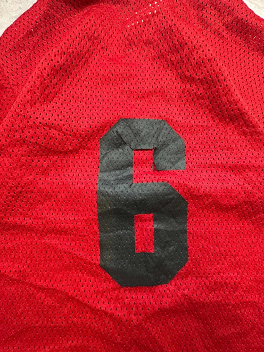 Maillot Baseball Vintage Westy #6 Rouge – Jersey Mesh USA Y2K