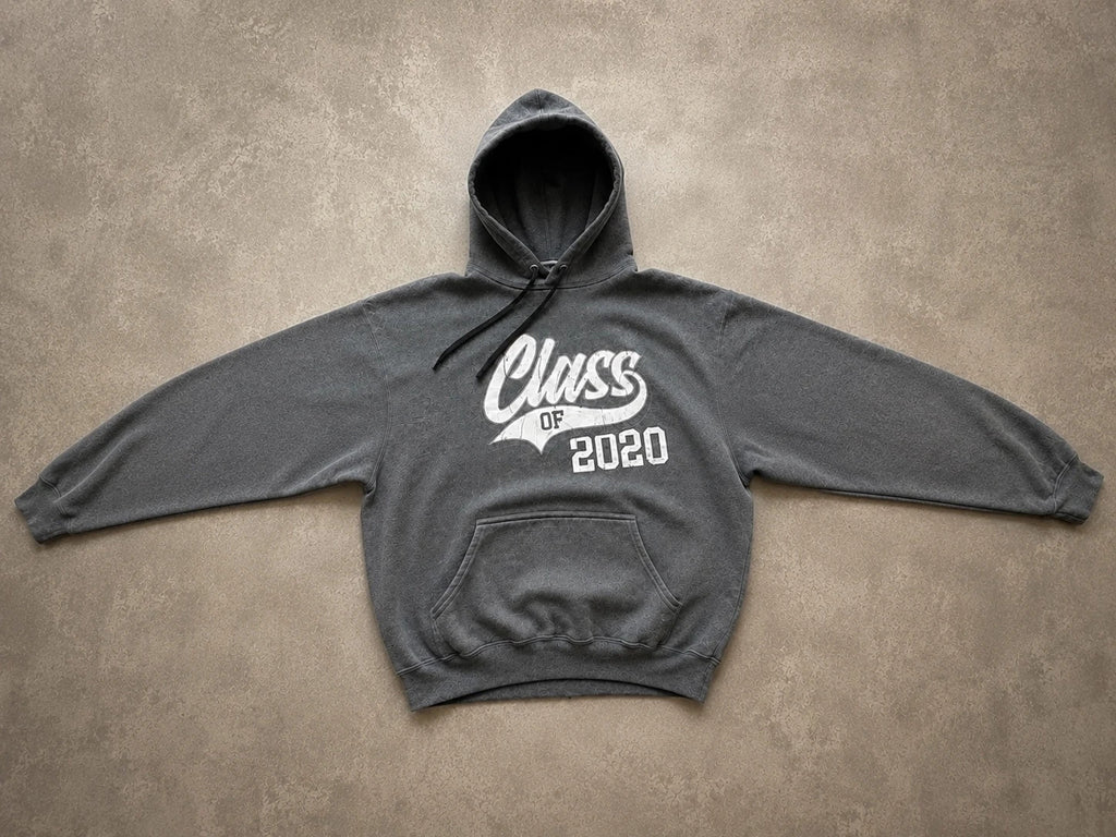 Hoodie Vintage Class of 2020 – Gris Foncé – College USA Y2K