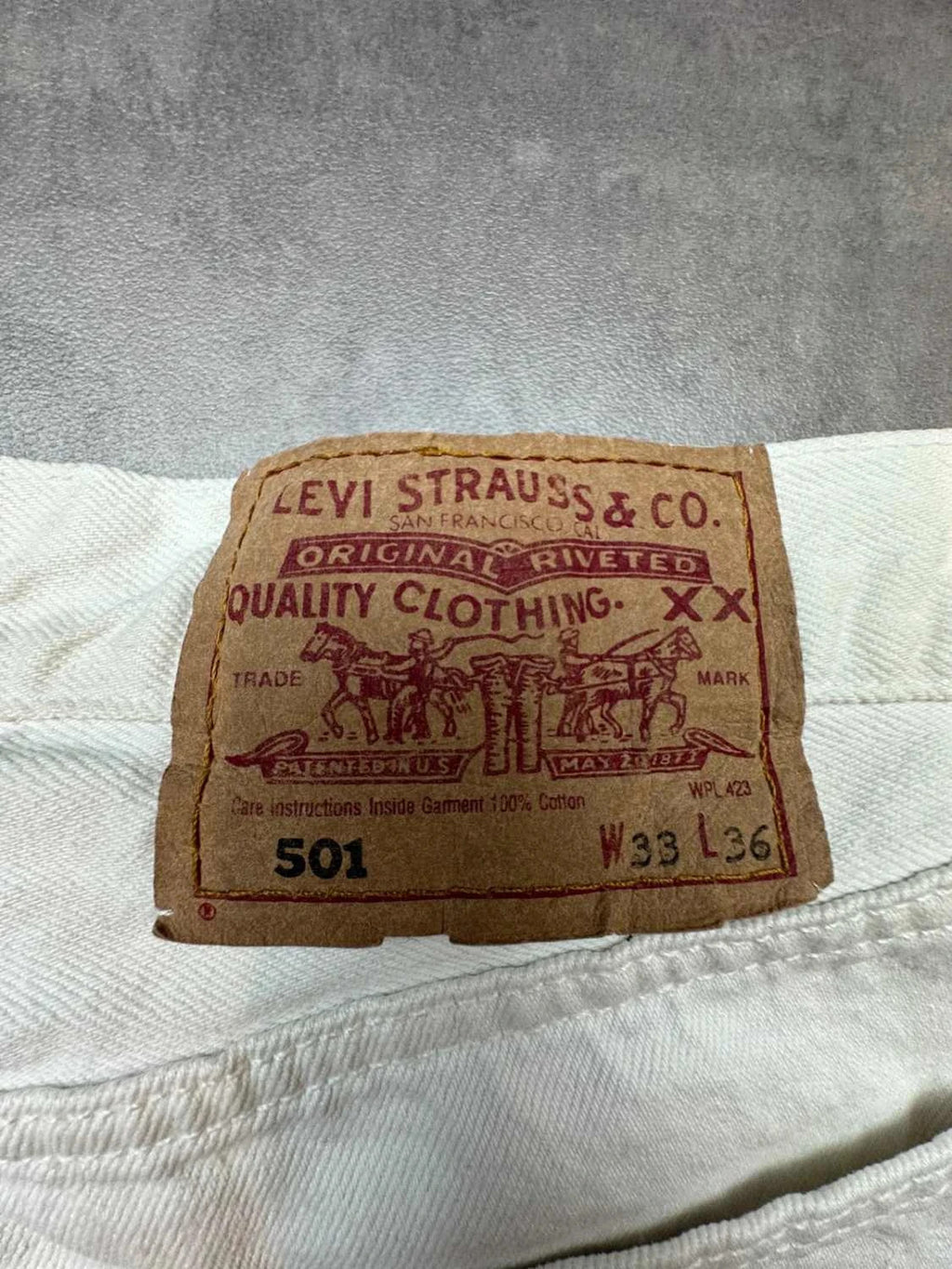 Pantalon Jean Levi's Strauss & Co Vintage Blanc