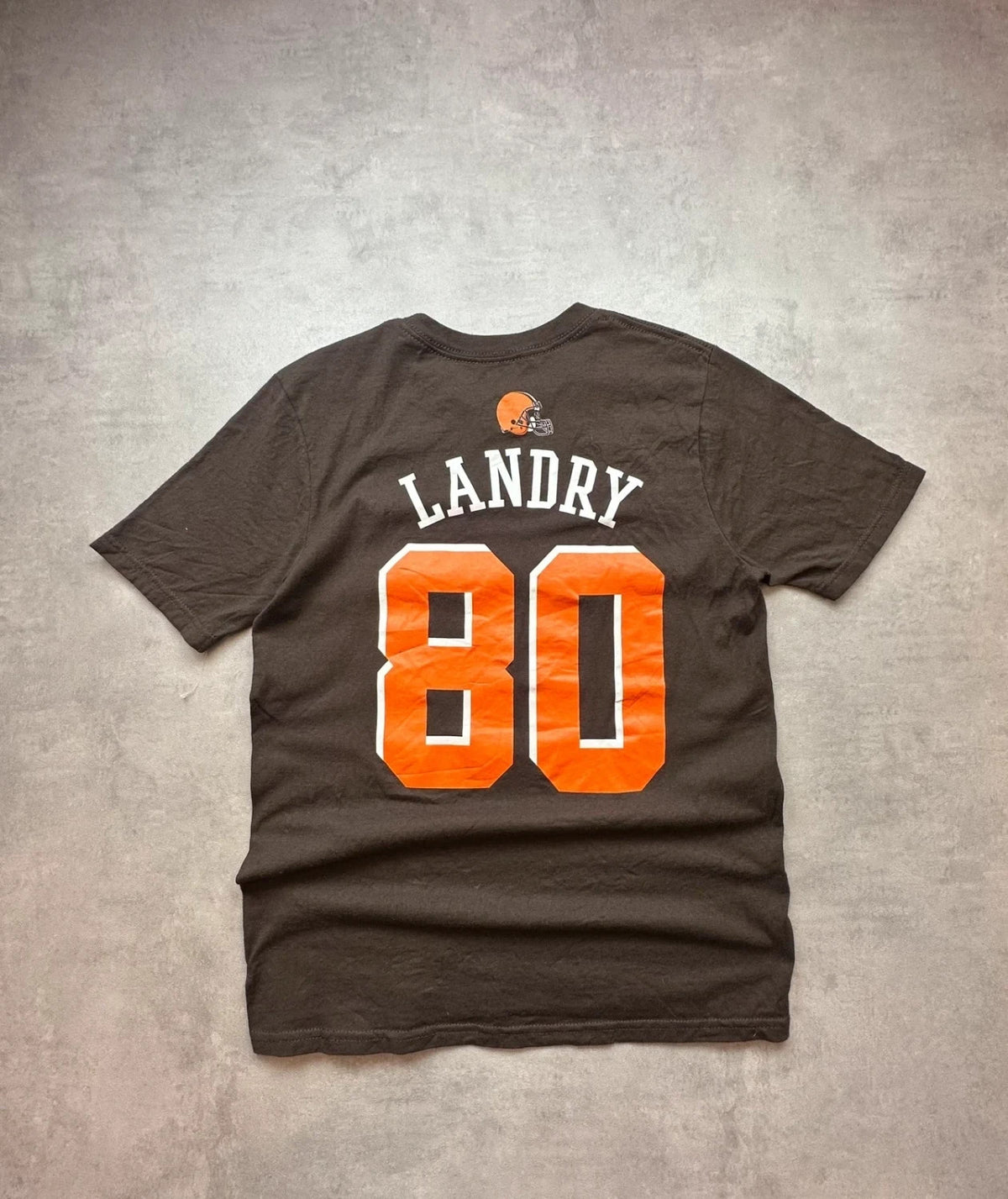 Tee-Shirt Vintage Cleveland Browns NFL Jarvis Landry #80 Marron