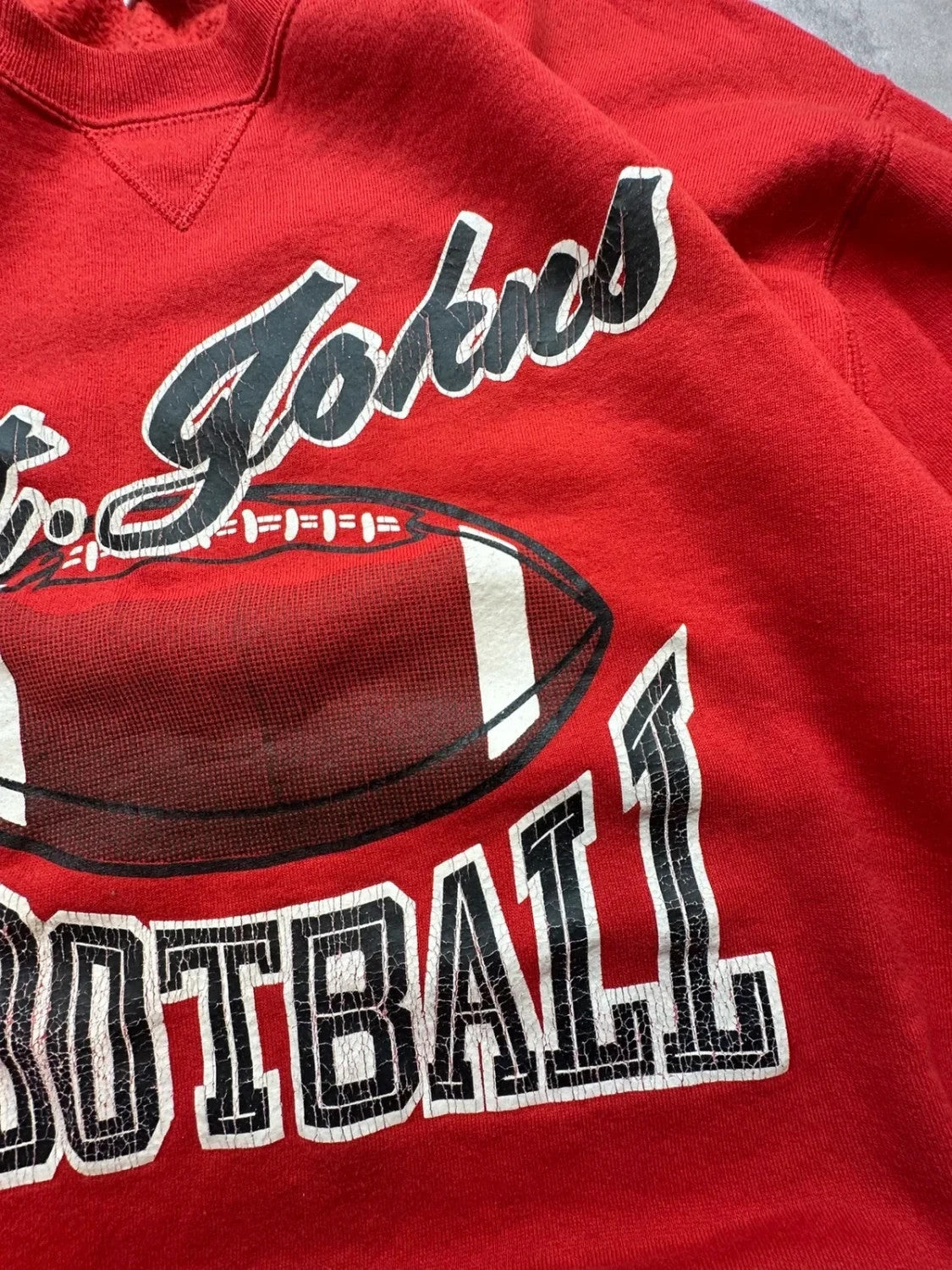 Sweat Russell Athletic Vintage St Johns Football Rouge – USA