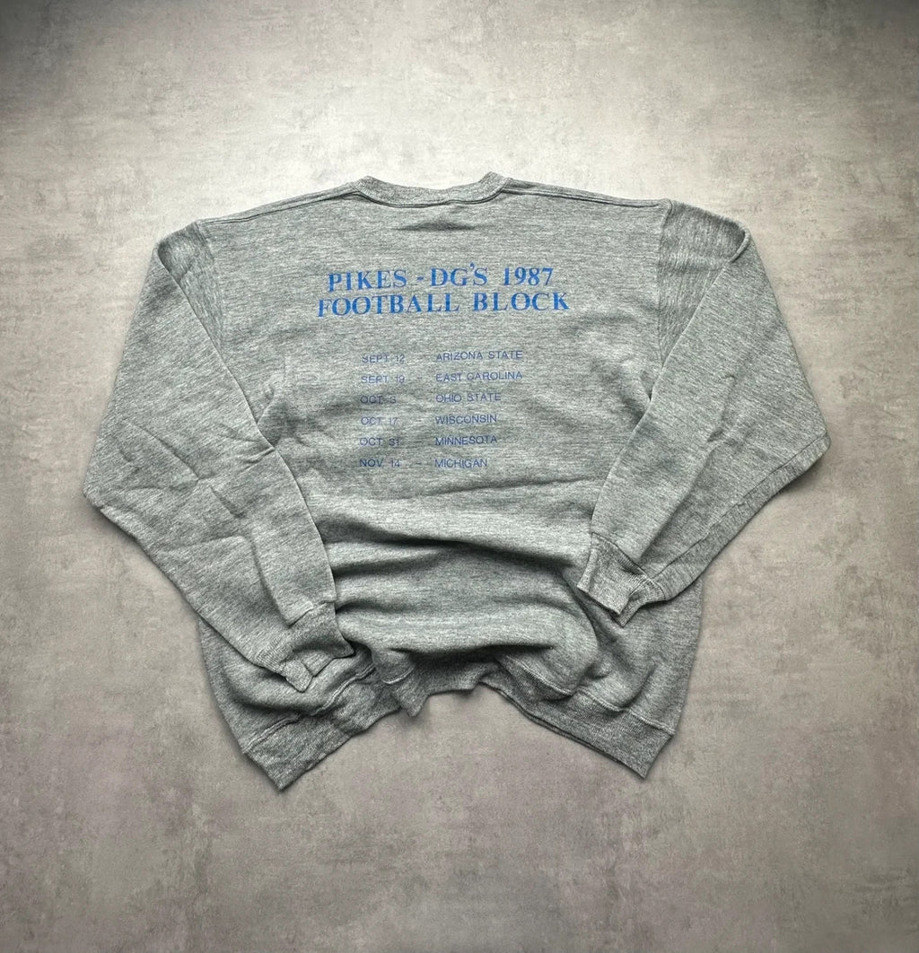 Sweat Russell Athletic Vintage Football Block Gris