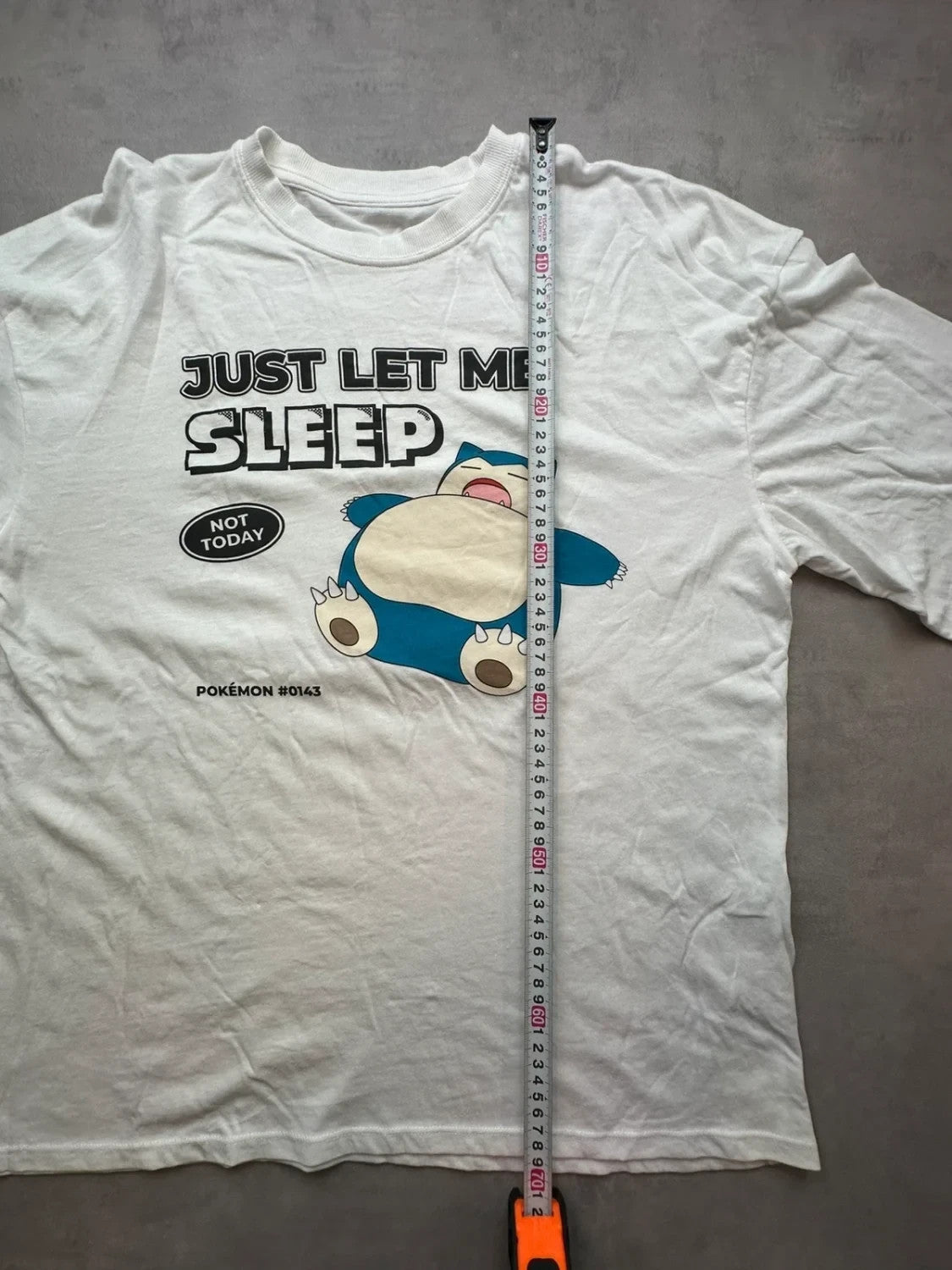 T-Shirt Pokémon Snorlax #0143 « Just Let Me Sleep » – Blanc