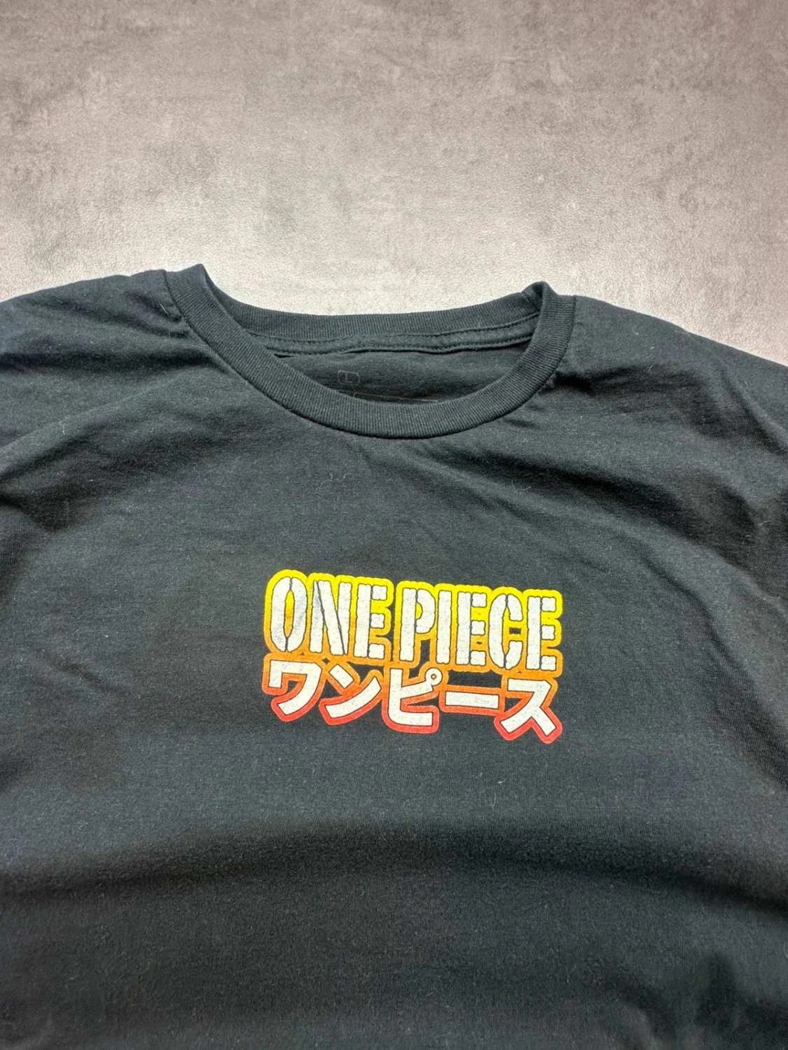 Tee-Shirt One Piece Vintage Luffy Zoro Noir – Anime Manga Y2K