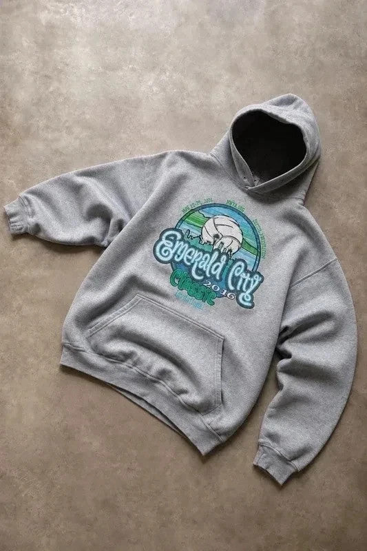 Sweat Hoodie Vintage Emerald City Volleyball Club