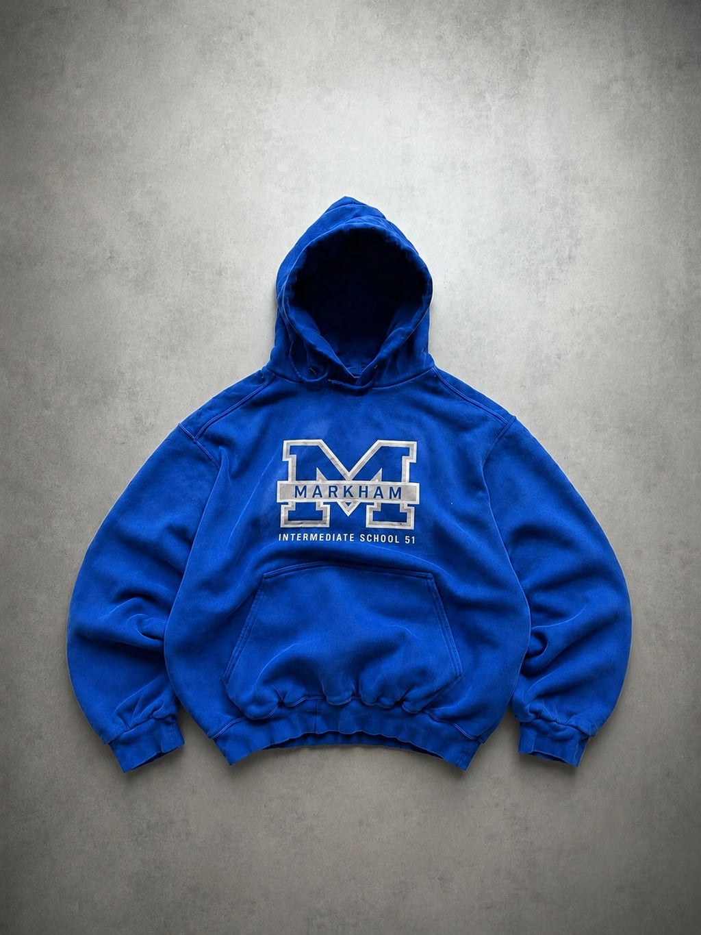 Hoodie Vintage Markham Intermediate School 51 – Bleu Royal