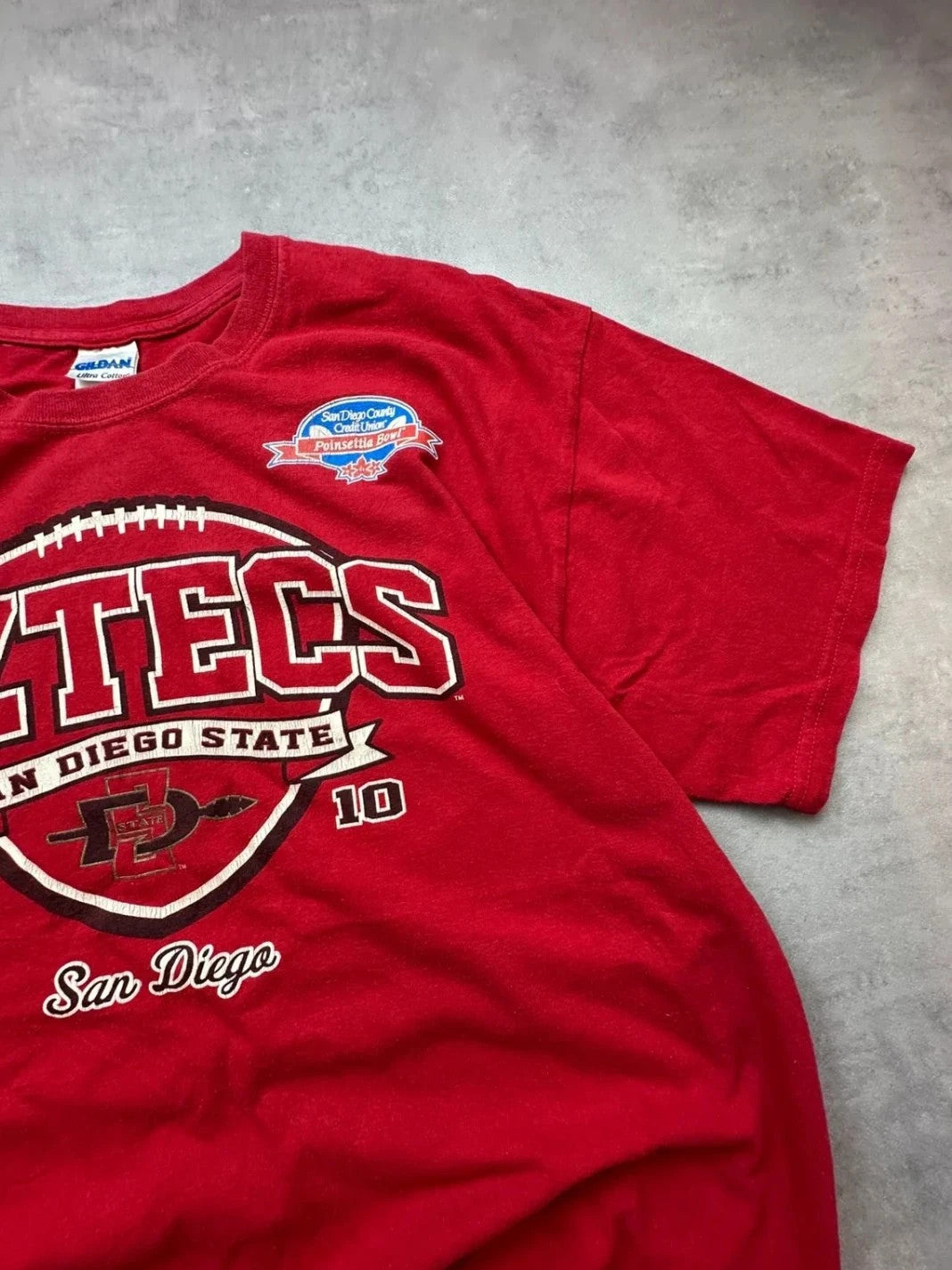 Tee Shirt Vintage Aztecs San Diego State Rouge – Université USA