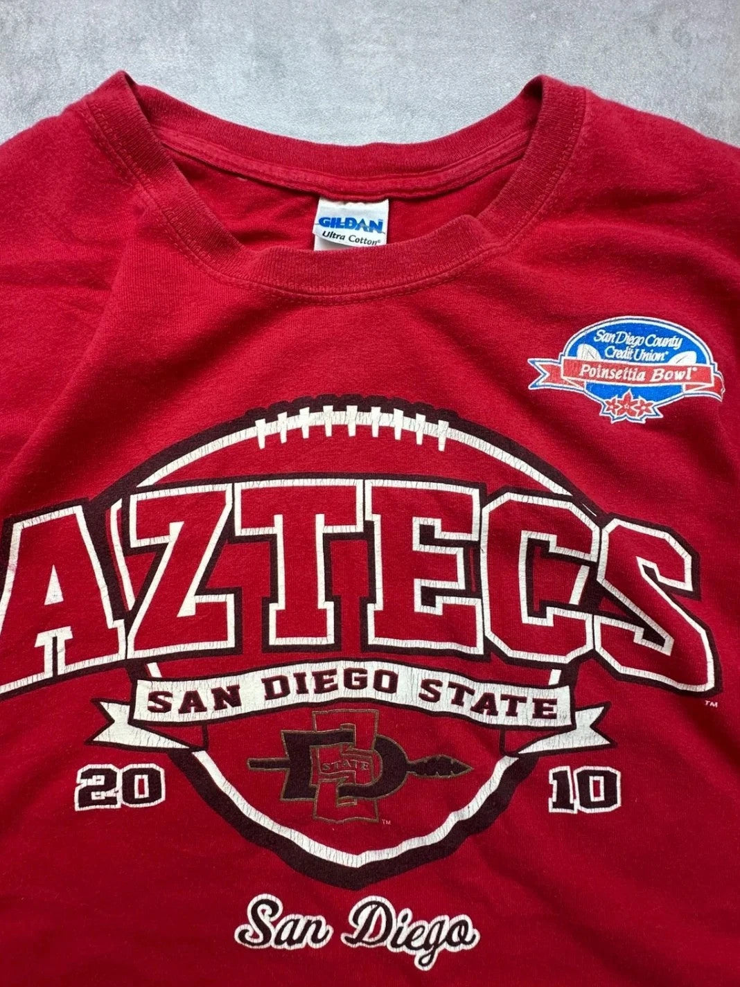 Tee Shirt Vintage Aztecs San Diego State Rouge – Université USA