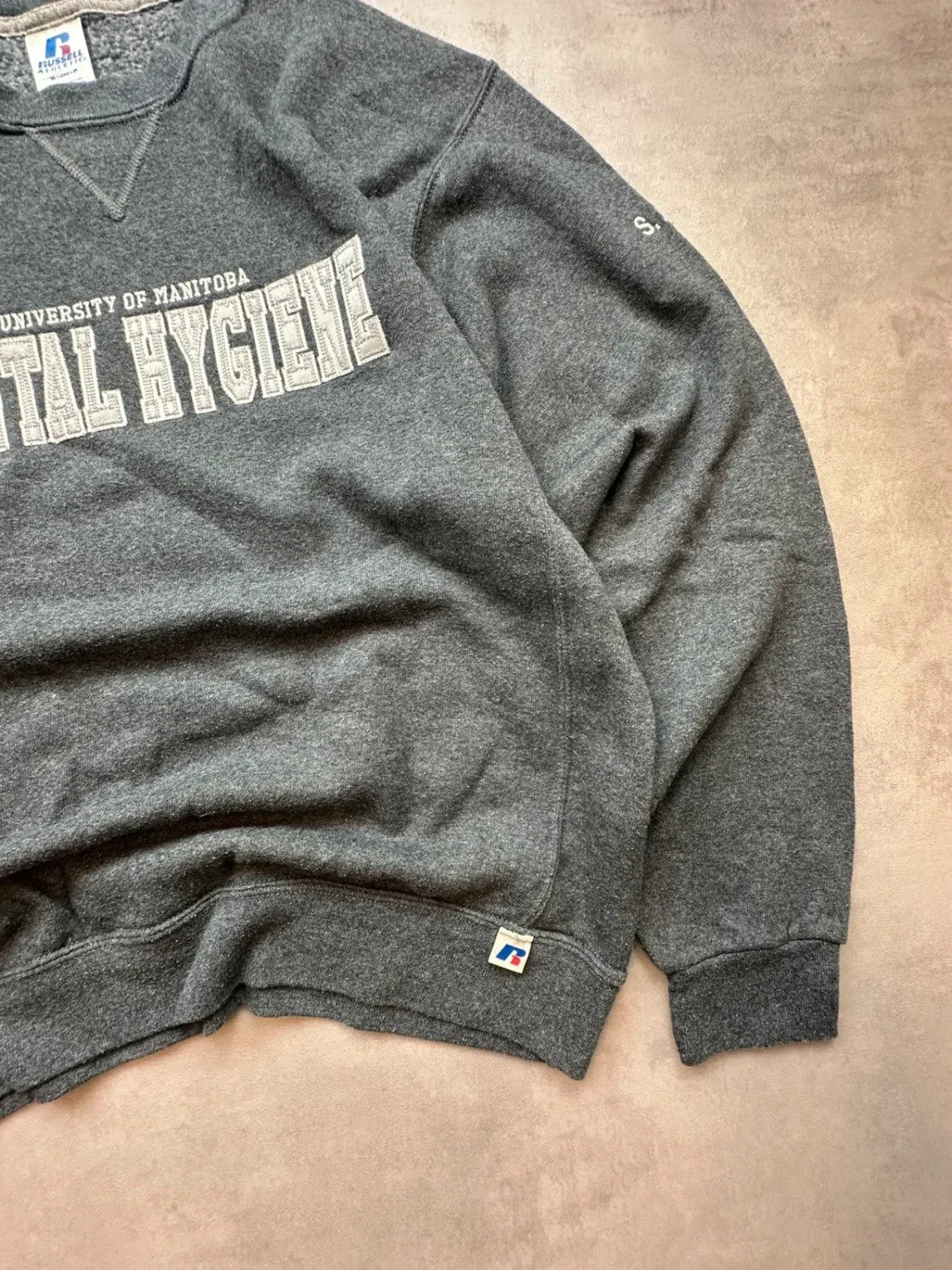 Sweat Russell Athletic Vintage University of Manitoba Gris – College Canada
