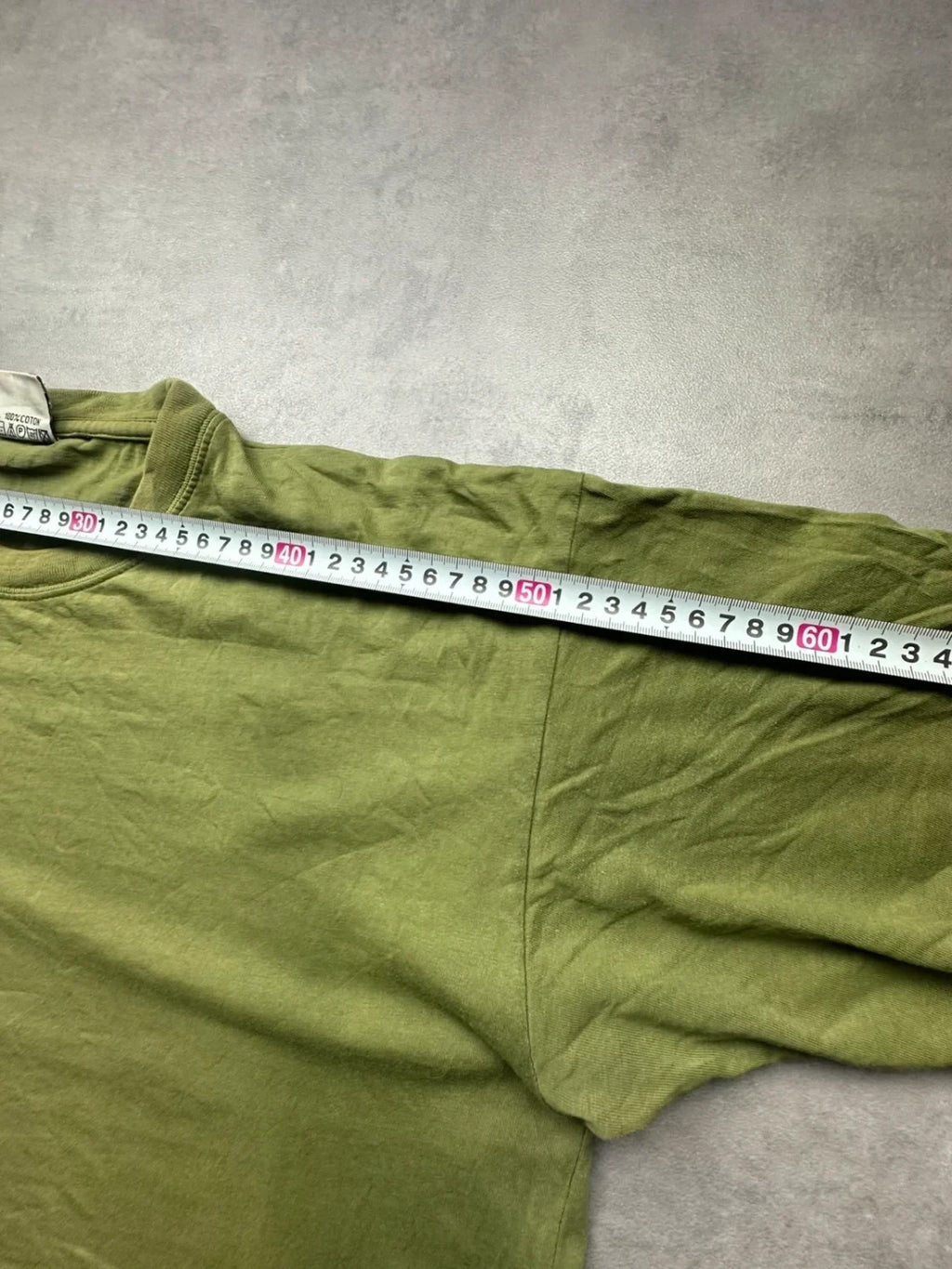 Tee-shirt Uni Vert 100% Coton Vintage