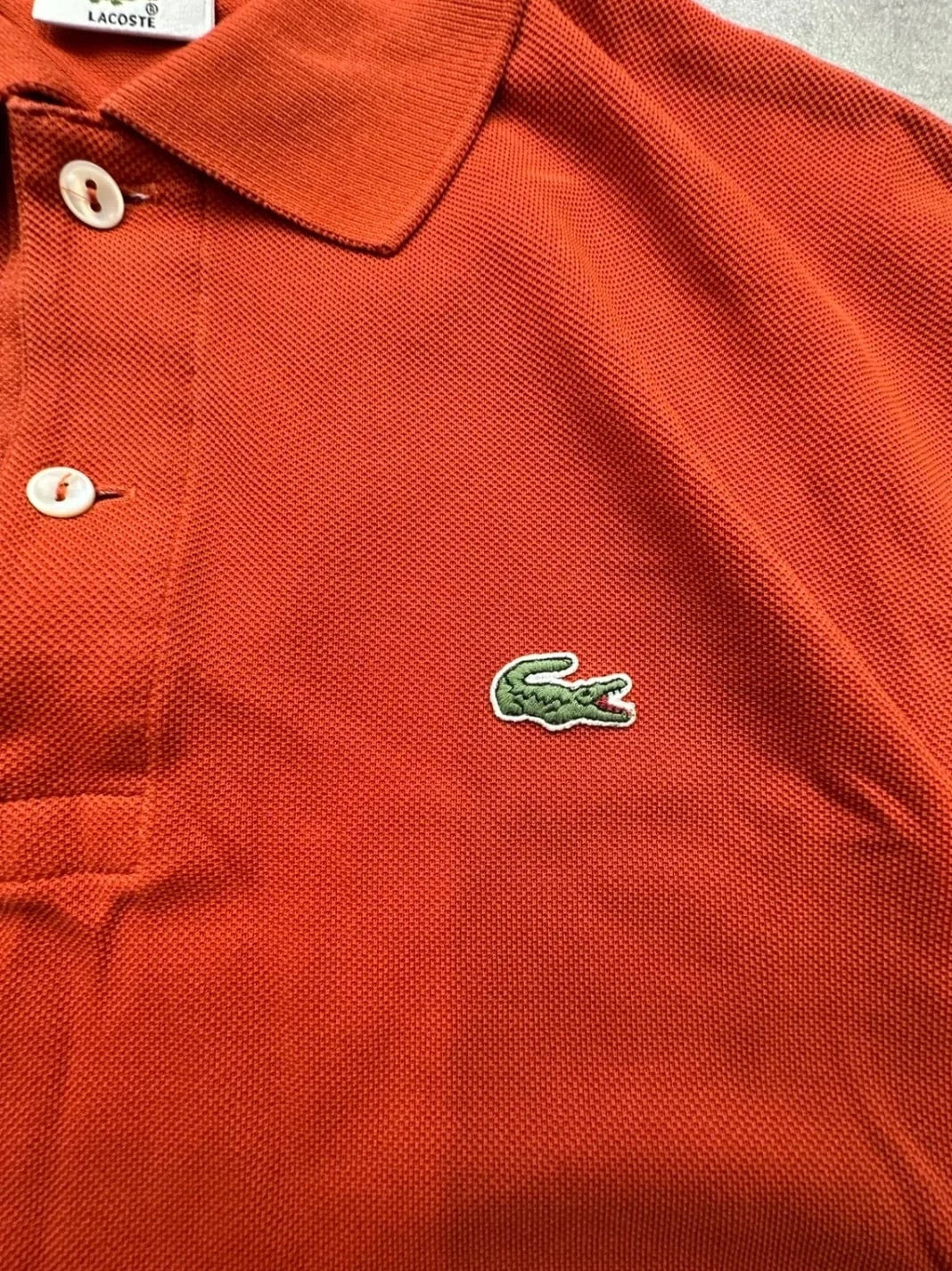 Polo Lacoste Vintage Terracotta Orange