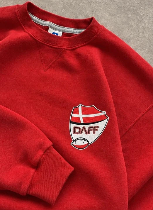 Sweat Rugby DAFF Russell Athletic Vintage Rouge