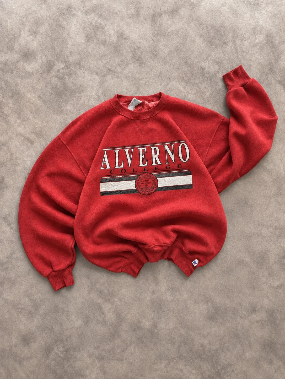 Sweat Russel Athletic Vintage Alverno College – Rouge