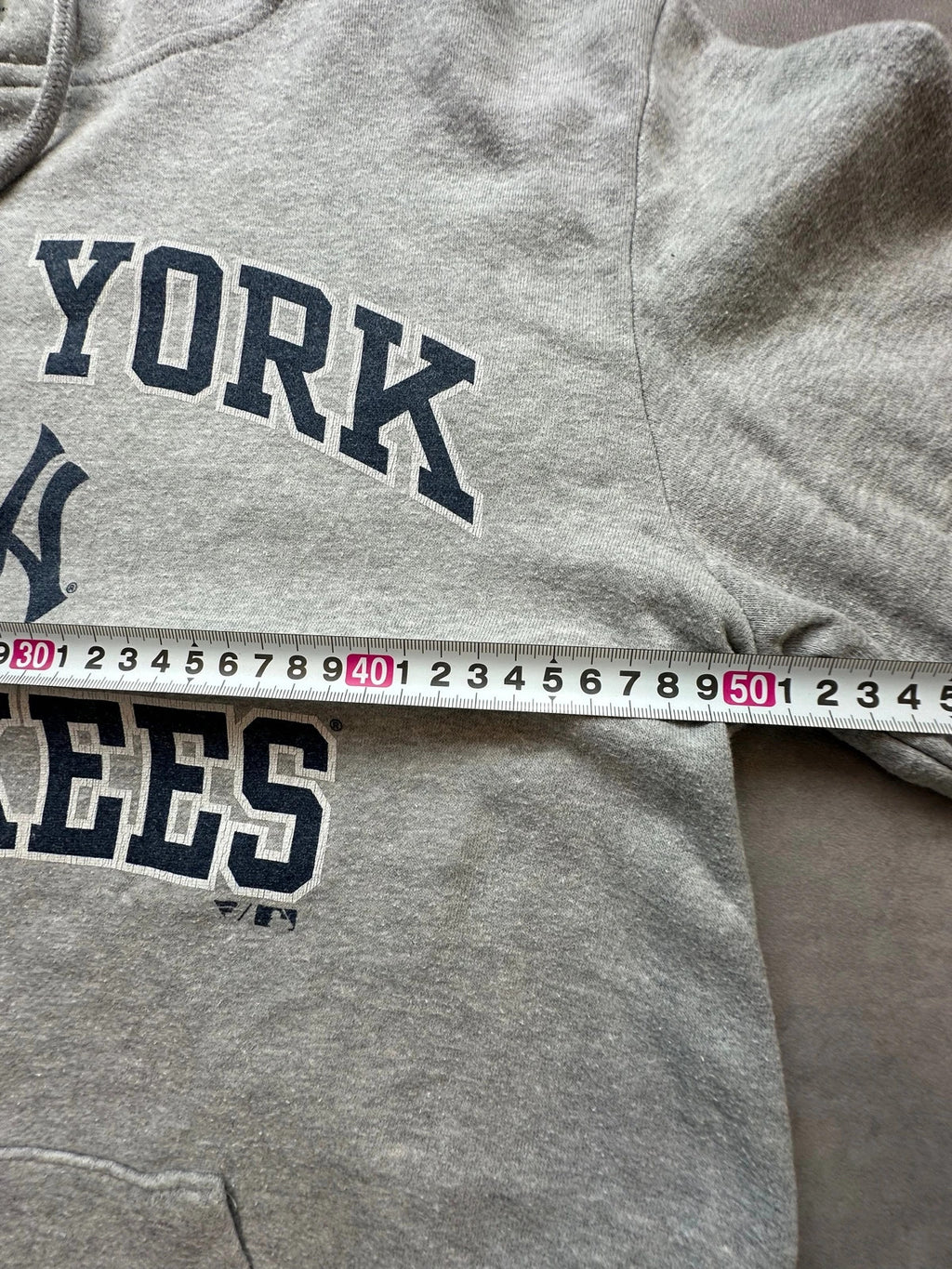 Hoodie Vintage New York Yankees MLB – Gris Chiné Y2K