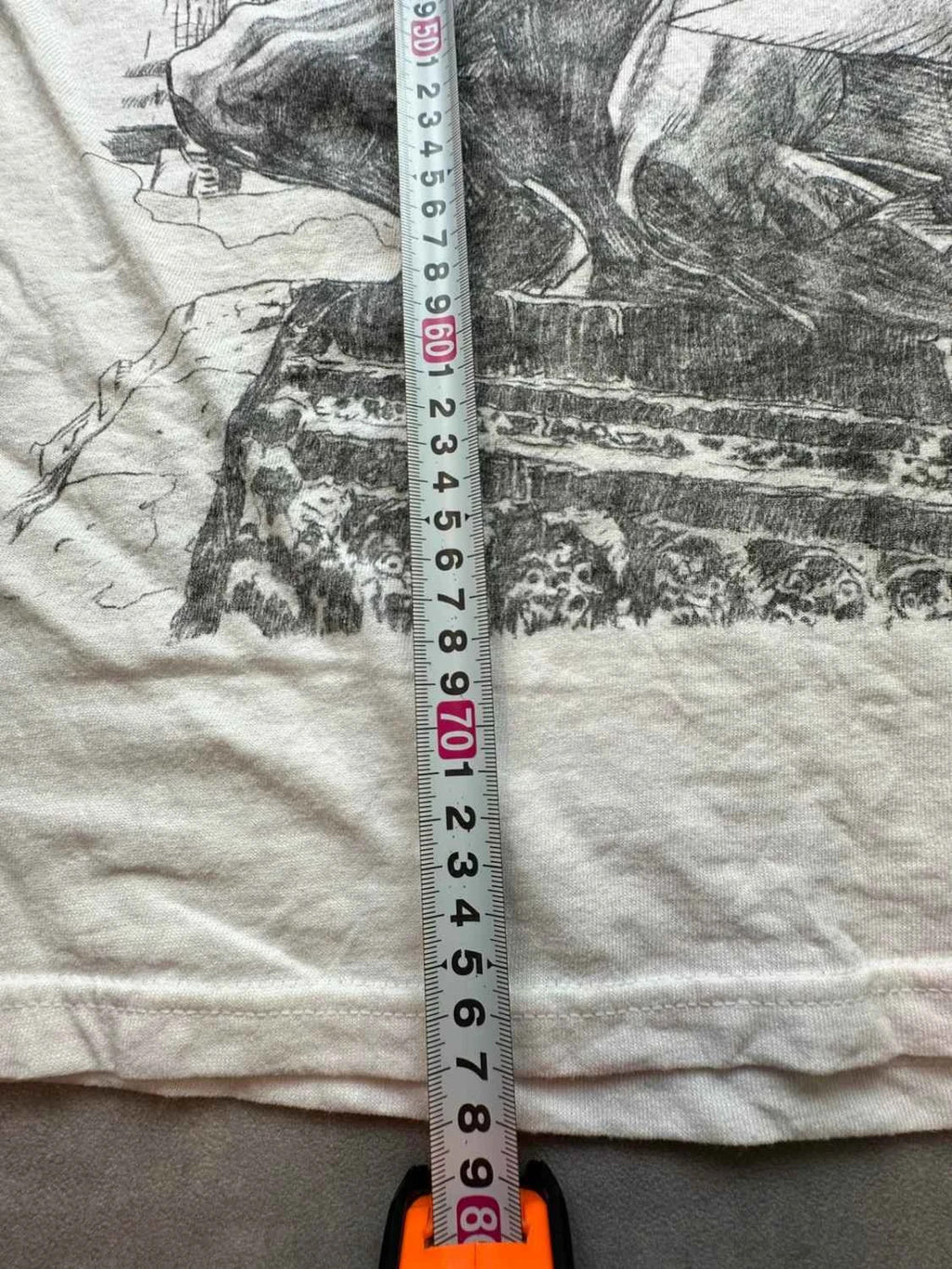 T-Shirt Vintage Batman Graphic Print Blanc