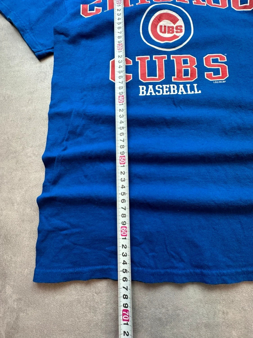 Maillot MLB Vintage Chicago Cubs Majestic Baseball Bleu