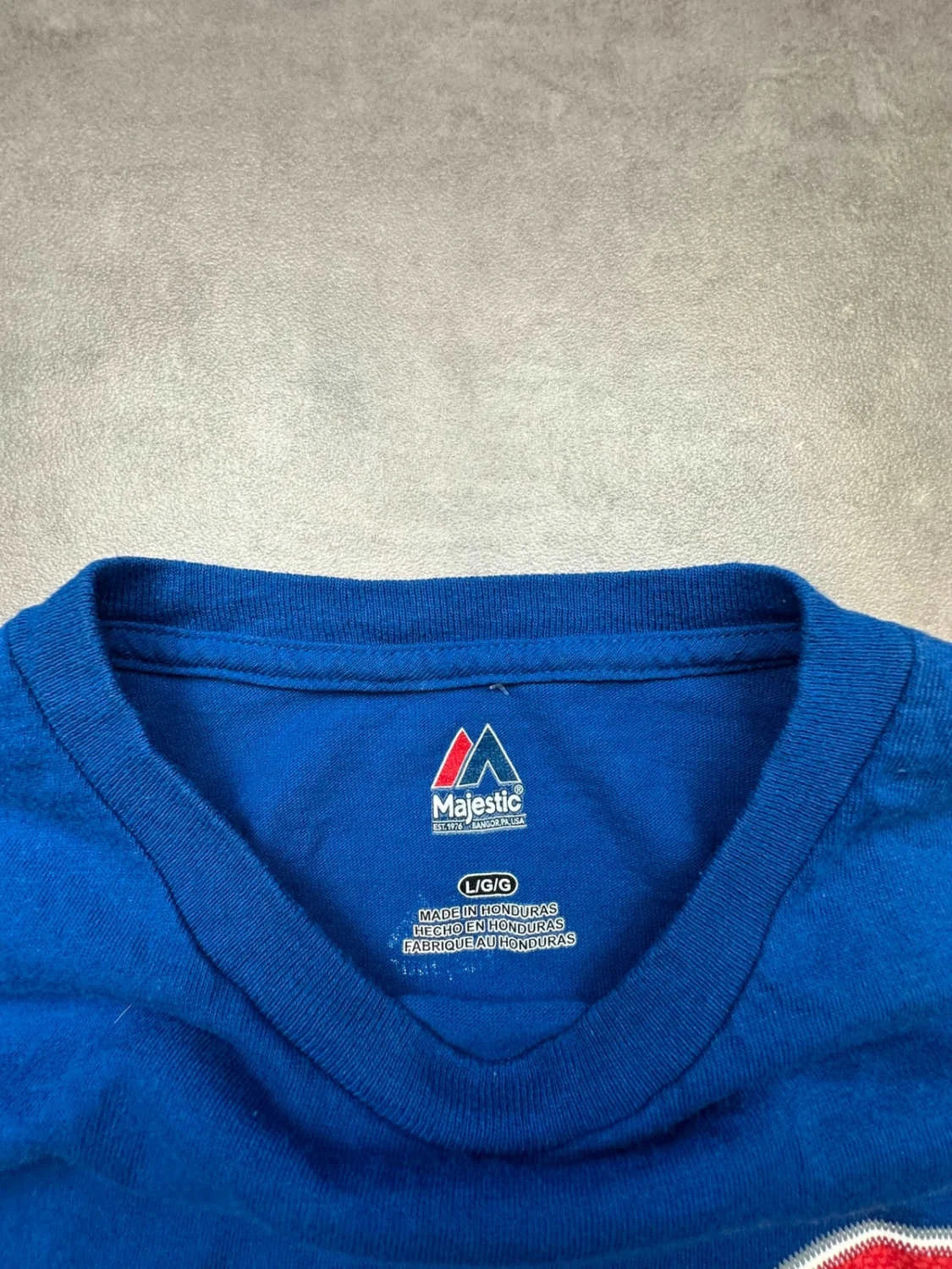 T-Shirt Vintage Chicago Cubs Baez #9 Bleu