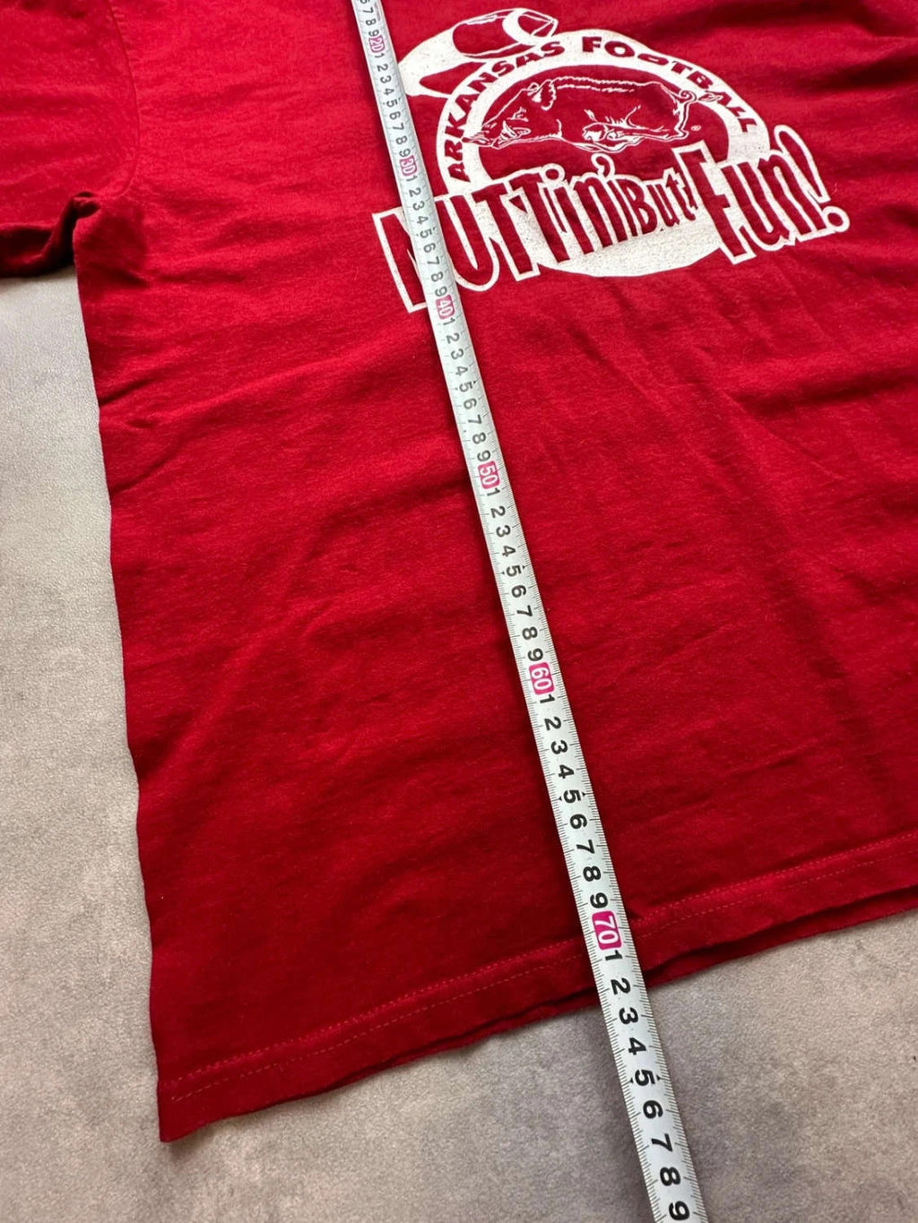 T-Shirt Vintage Arkansas Football University Rouge