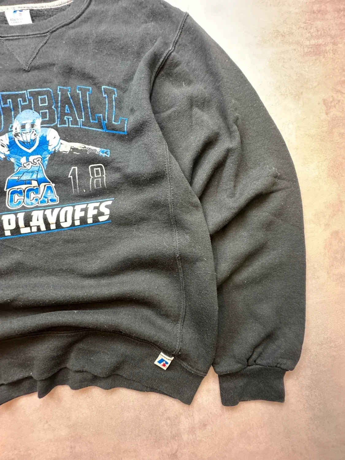 Sweat Russell Athletic Vintage Football Play Off 2018 Noir