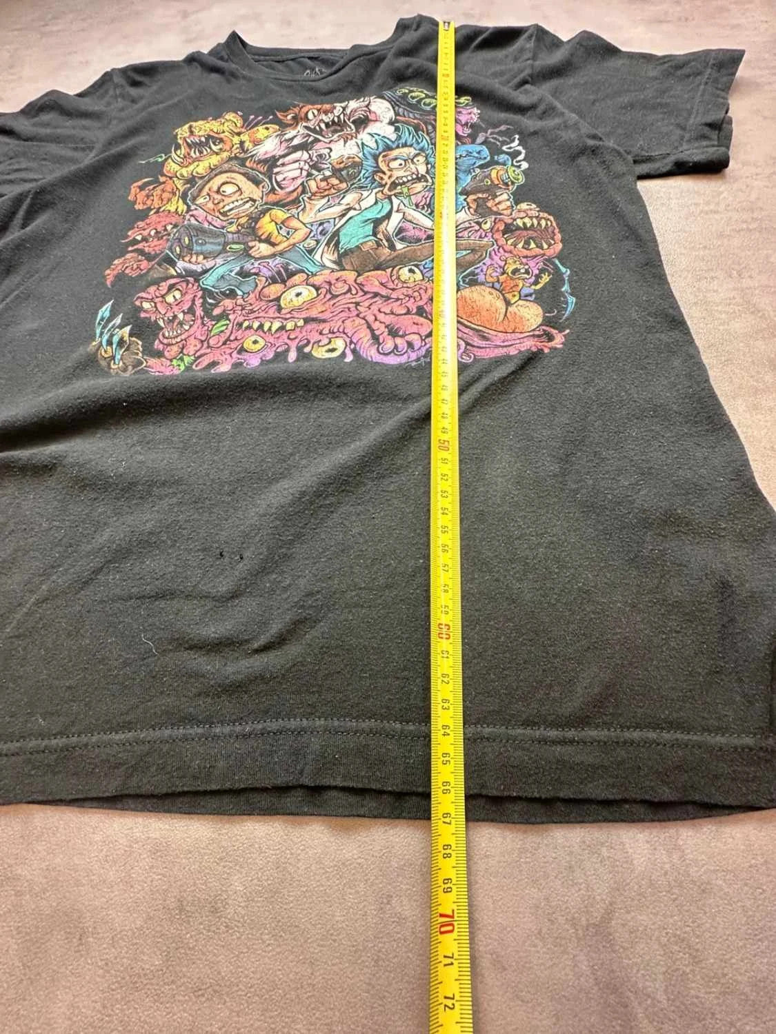 Tee-Shirt Rick and Morty Vintage Graphic Print Noir – Cartoon