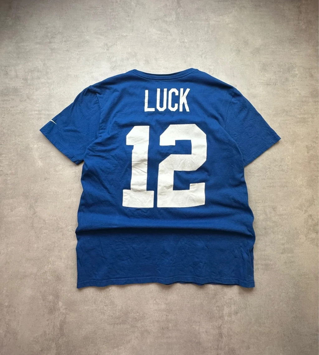 Tee-Shirt NFL Vintage Andrew Luck #12 Indianapolis Colts Bleu