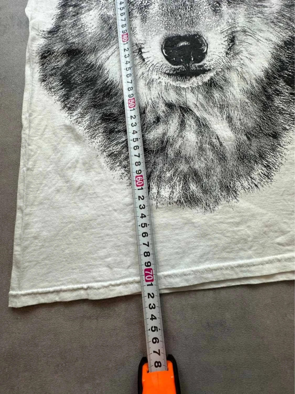 Tee Shirt Vintage Wolf Eyes Blanc – Graphic Loup Yeux Bleus Y2K 90s Streetwear