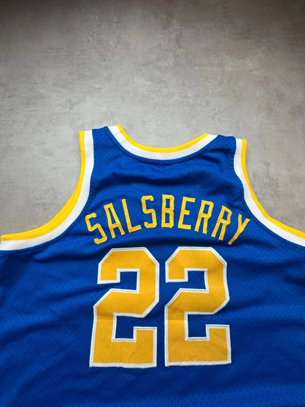 Maillot Basketball Vintage Tri-Central #22 – Salsberry – USA – Bleu & Jaune