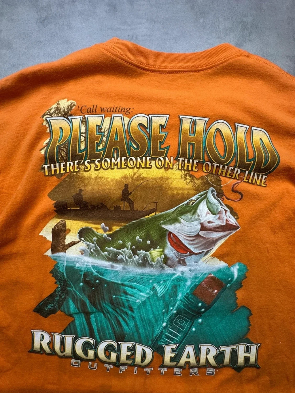 Tee-shirt Vintage Rugged Earth Outfitters Orange – Fishing