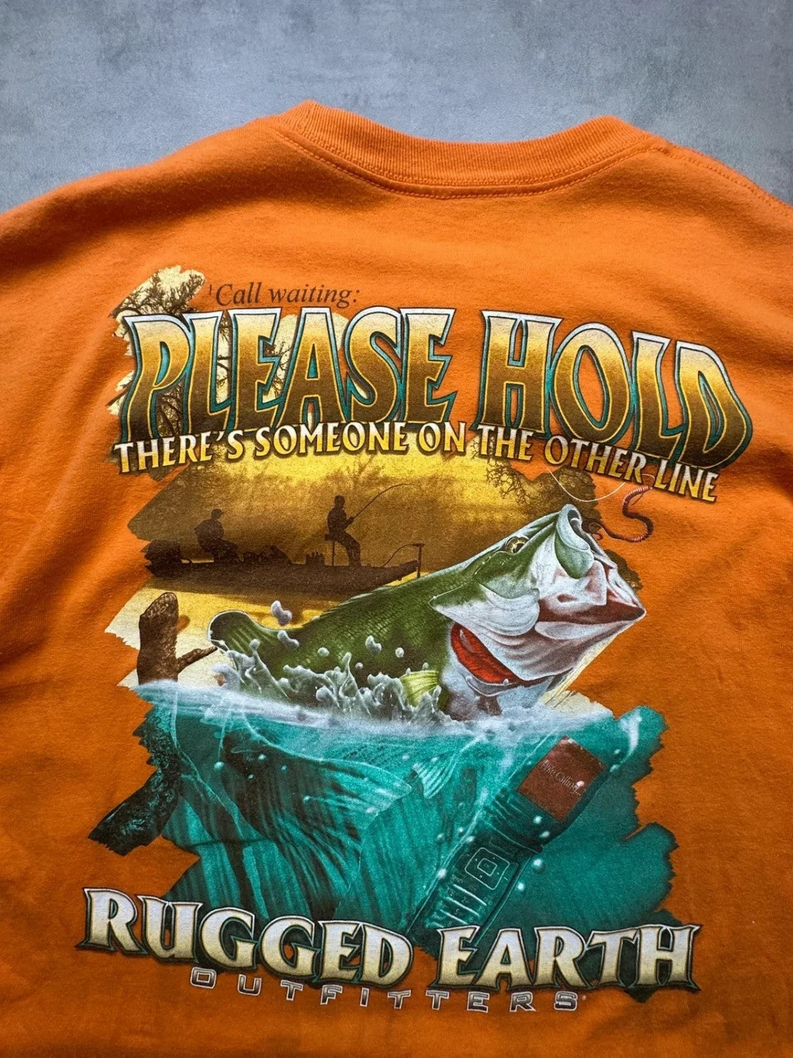 Tee-shirt Vintage Rugged Earth Outfitters Orange – Fishing