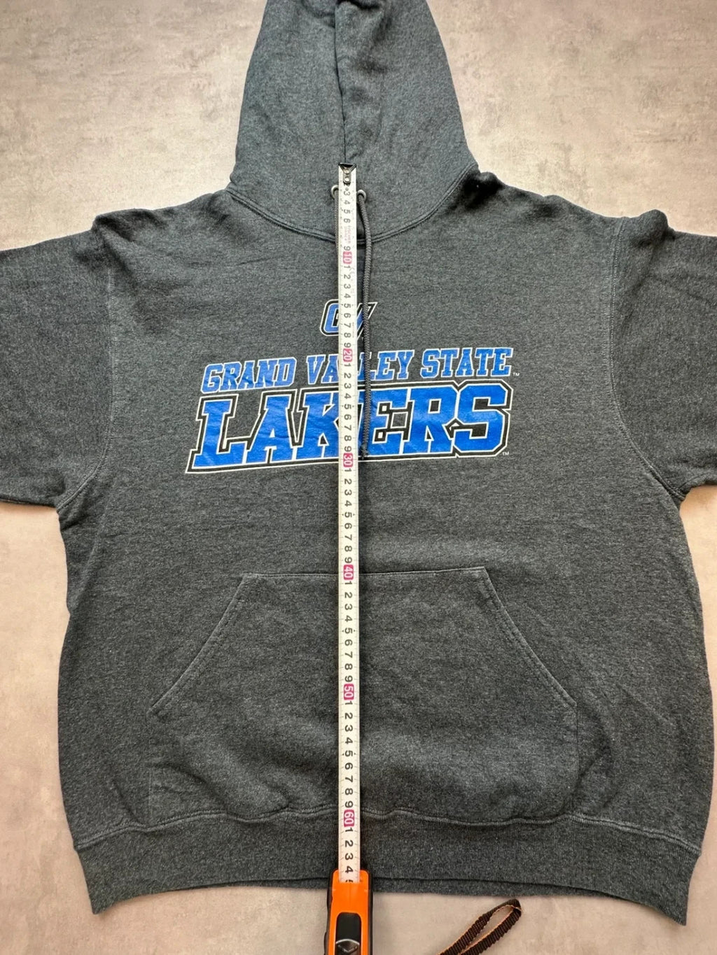 Hoodie Vintage Grand Valley State Lakers GVSU Gris Foncé – Collegiate NCAA Y2K