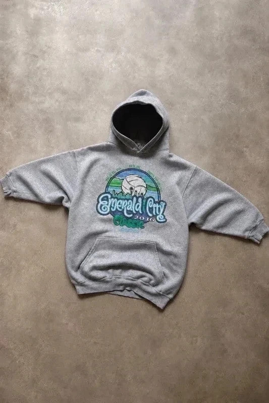 Sweat Hoodie Vintage Emerald City Volleyball Club