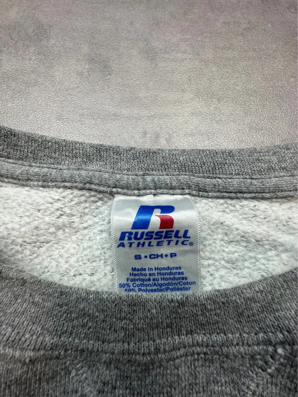 Sweat Crewneck Vintage Russell Athletic Archbishop Ryan Cheerleading – Gris