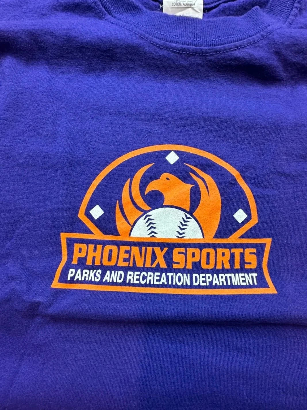 Tee Shirt Vintage Phoenix Sport Baseball Team Purple
