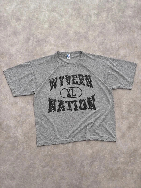 T-Shirt Russell Athletic Vintage Wyvern Nation – Gris