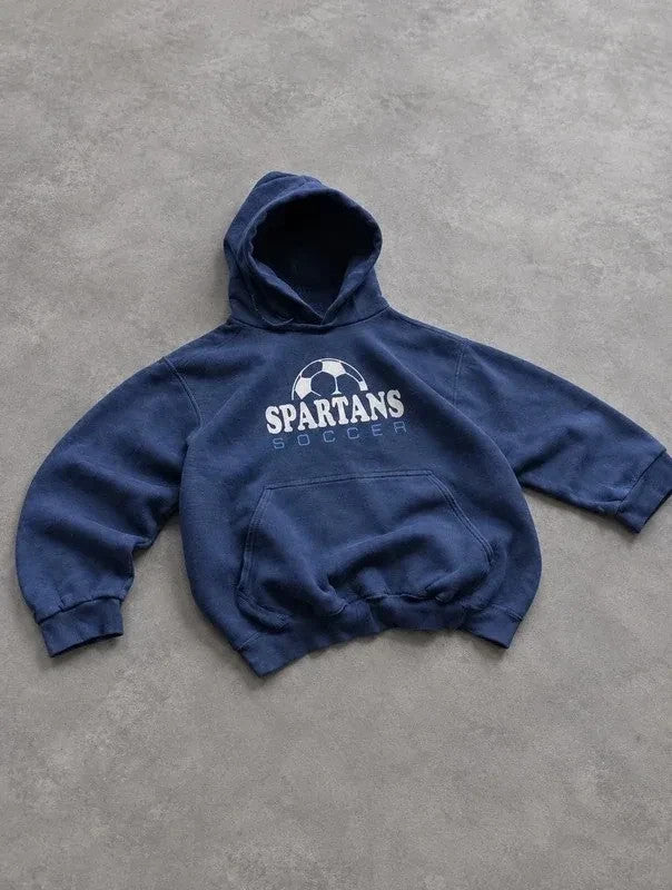 Sweat Vintage Spartans Soccer – Bleu Marine