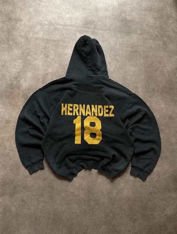 Sweat Hoodie Vintage Covington Volleyball – Noir